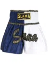 Amir Slama Embroidery Luta Shorts In White