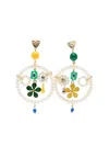 Amir Slama Faux Pearl-embellished Drop Earrings In White