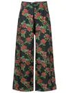 Amir Slama Culotte Mit Blumen-print In Black