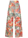 Amir Slama High-waist-hose Mit Blumenmuster In Multicolour