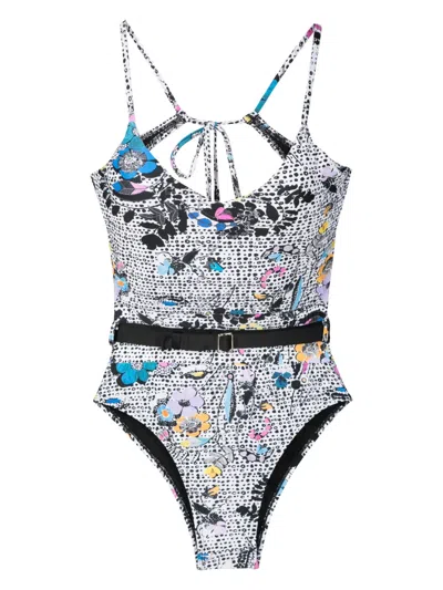 Amir Slama Badeanzug Mit Blumen-print In Multicolour