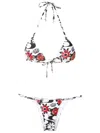 Amir Slama Floral-print Bikini Set In Multicolour