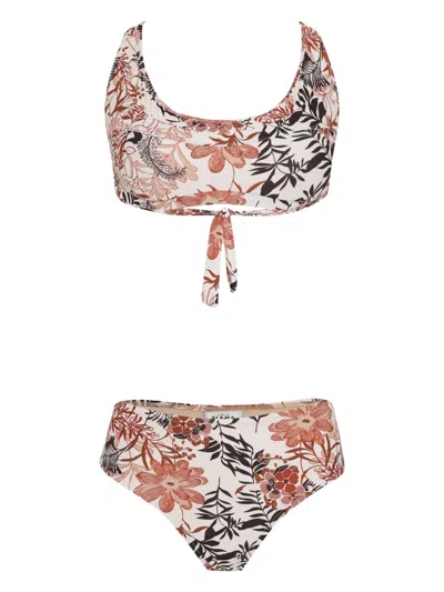 Amir Slama Floral-print Bikini In White