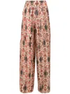 Amir Slama Floral-print Flared Trousers In Multicolour