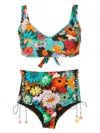 Amir Slama Floral-print High-waisted Bikini In Multicolour