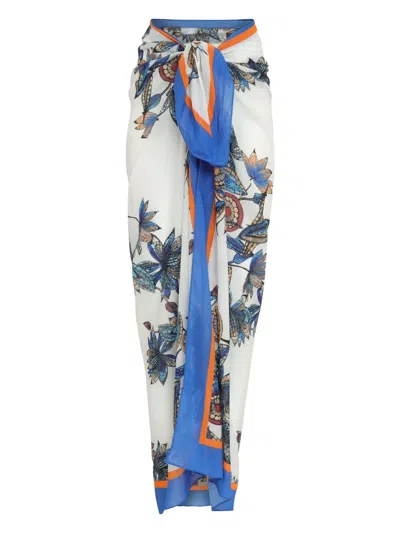 Amir Slama Floral-print Pareo In Multi