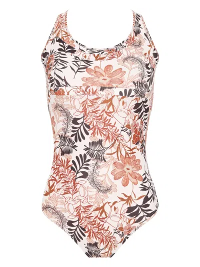 Amir Slama Floral-print Swimsuit In Multi