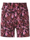 Amir Slama Floral Tactel Swim Shorts In Black