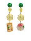 Amir Slama Food Drop Earrings In Yellow