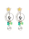 Amir Slama Football-embellished Drop Earrings In Green