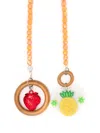 Amir Slama Fruit-motif Beaded Necklace In Black