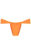 Amir Slama Gathered Low-rise Bikini Bottoms In Orange