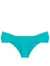 Amir Slama Gathered Low-waisted Bikini Bottoms In Blue