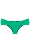 Amir Slama Gathered Low-waisted Bikini Bottoms In Green