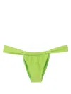 Amir Slama Gathered Low-waisted Bikini Bottoms In Green