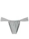 Amir Slama Gathered Low-waisted Bikini Bottoms In Grey