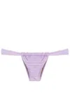 Amir Slama Gathered Low-waisted Bikini Bottoms In Purple