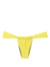 Amir Slama Gathered Low-waisted Bikini Bottoms In Yellow