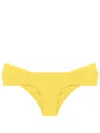 Amir Slama Gathered Low-waisted Bikini Bottoms In Yellow