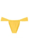 Amir Slama Gathered Low-waisted Bikini Bottoms In Yellow