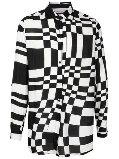 Amir Slama Hemd Mit Geometrischem Print In Black