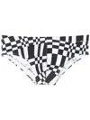Amir Slama Badehose Mit Geometrischem Print In Black