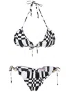 Amir Slama Bikinioberteil Mit Geometrischem Print In Black