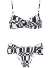 Amir Slama Bikini Mit Geometrischem Print In Black