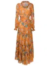 Amir Slama Hemdkleid Mit Grafischem Muster In Orange