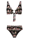 Amir Slama Graphic-print Bikini In Black