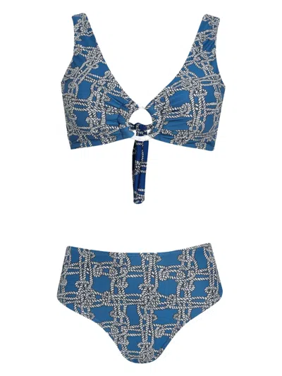 Amir Slama Graphic-print Bikini In Blue