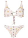 Amir Slama Graphic-print Bikini In Neutrals
