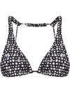Amir Slama Graphic-print Bikini Top In Black