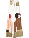 Amir Slama Graphic-print Cotton Palazzo Pants In Neutrals