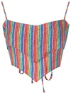 Amir Slama Cropped-top Mit Grafischem Print In Multicolour