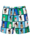 Amir Slama Graphic-print Bermuda Shorts In White