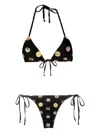 Amir Slama Graphic-print Halterneck Two-piece Bikini In Black