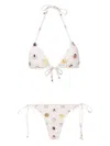 Amir Slama Graphic-print Halterneck Two-piece Bikini In Neutrals