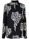 Amir Slama Graphic-print Long-sleeve Shirt In Black
