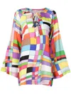 Amir Slama Kleid Mit Grafischem Print In Multicolour