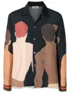 Amir Slama Graphic-print Long-sleeved Shirt In Brown