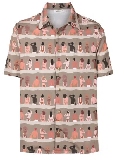 Amir Slama Graphic-print Shirt In Brown