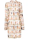 Amir Slama Graphic-print Shirt Dress In Neutrals