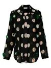 Amir Slama Graphic-print Silk Blouse In Black