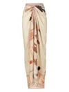 Amir Slama Graphic-print Silk Cover-up In Neutrals
