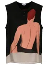Amir Slama Graphic-print Silk Tank Top In Brown