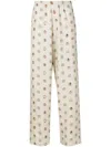Amir Slama Graphic-print Straight-leg Trousers In Neutrals