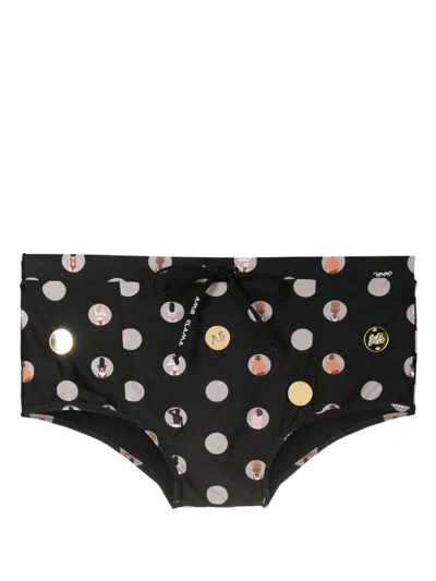 Amir Slama Graphic-print Swim Shorts In Black