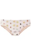 Amir Slama Graphic-print Swim Shorts In Neutrals