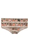 Amir Slama Graphic-print Swim Trunks In Brown